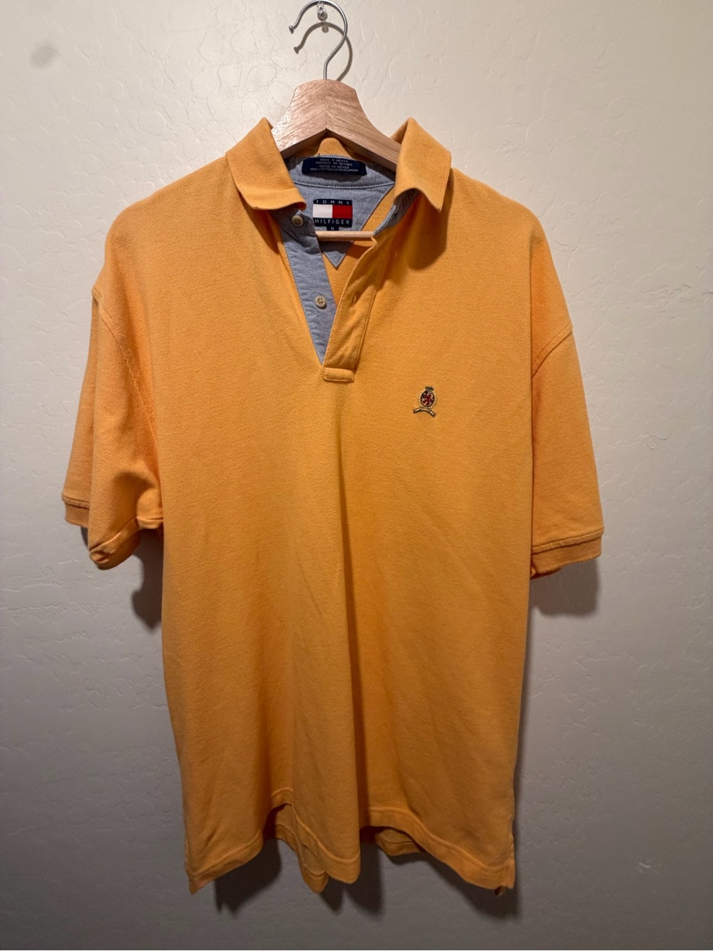 Tommy Hilfiger Men’s Orange Polo with Contrast Placket
